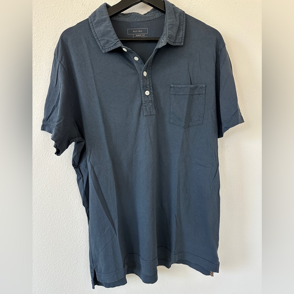 Billy Reid Mens Pensacola Shirt Size L Navy